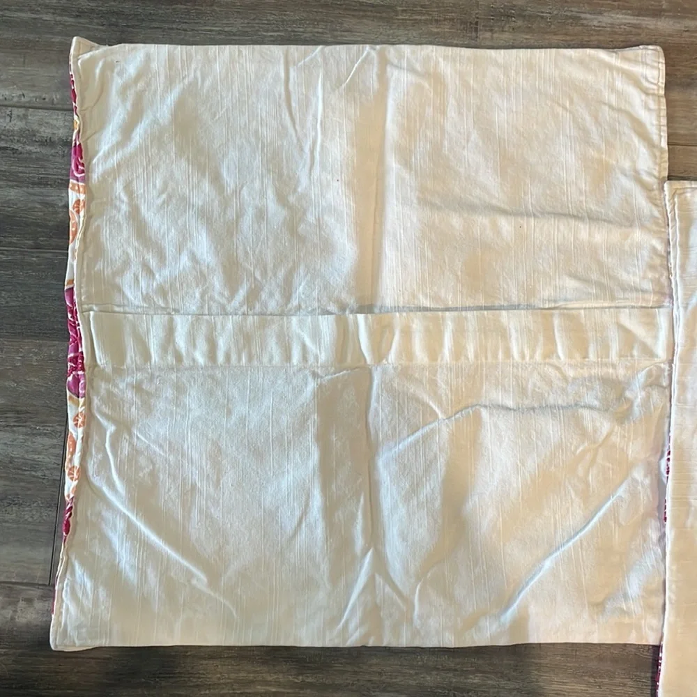 Pottery Barn Belle embroidered set of 2 euro shams